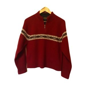3/$25 ❤️ Woolrich 100% Lambswool 1/4 zip Nordic